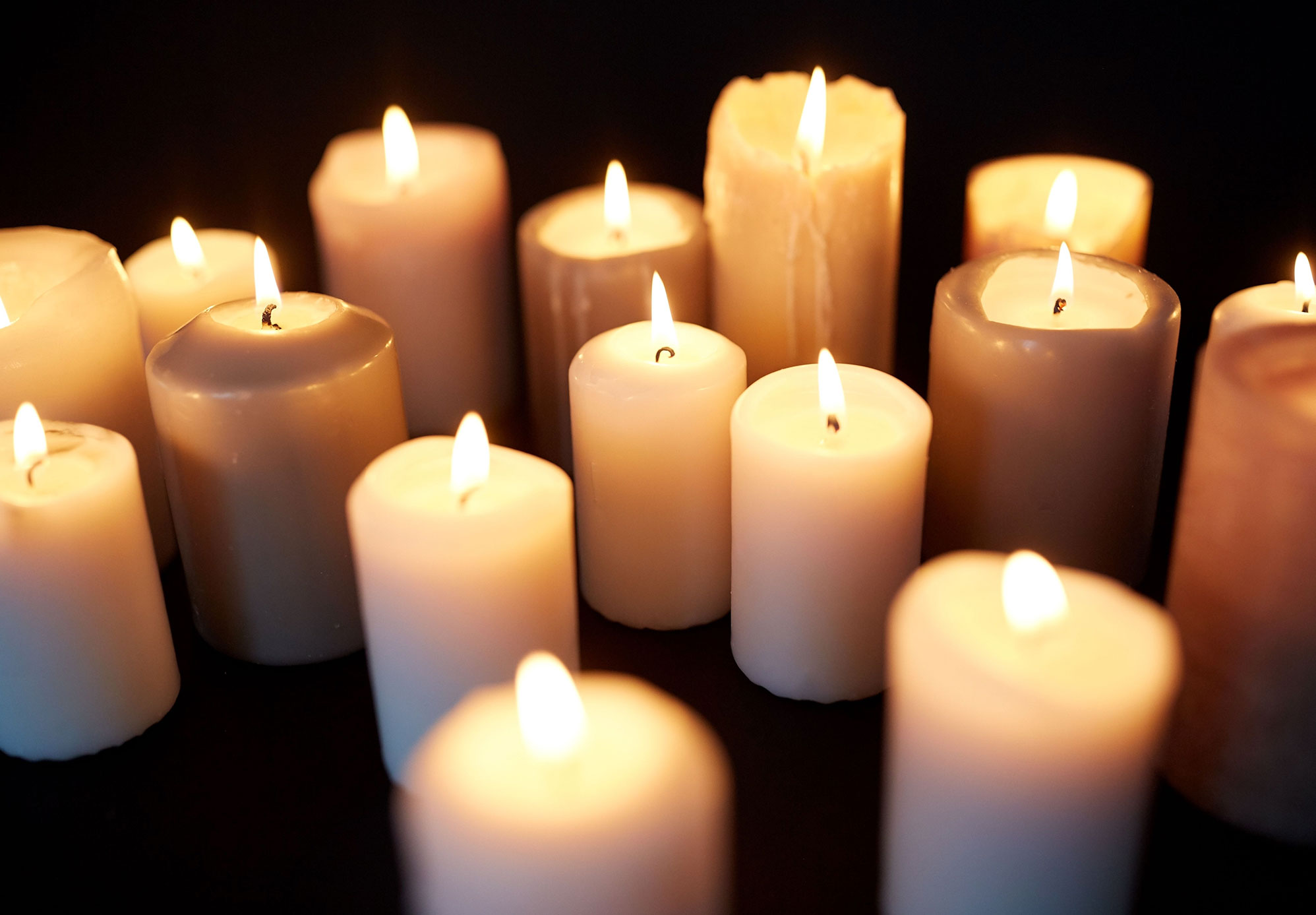 Candles in remembrance 