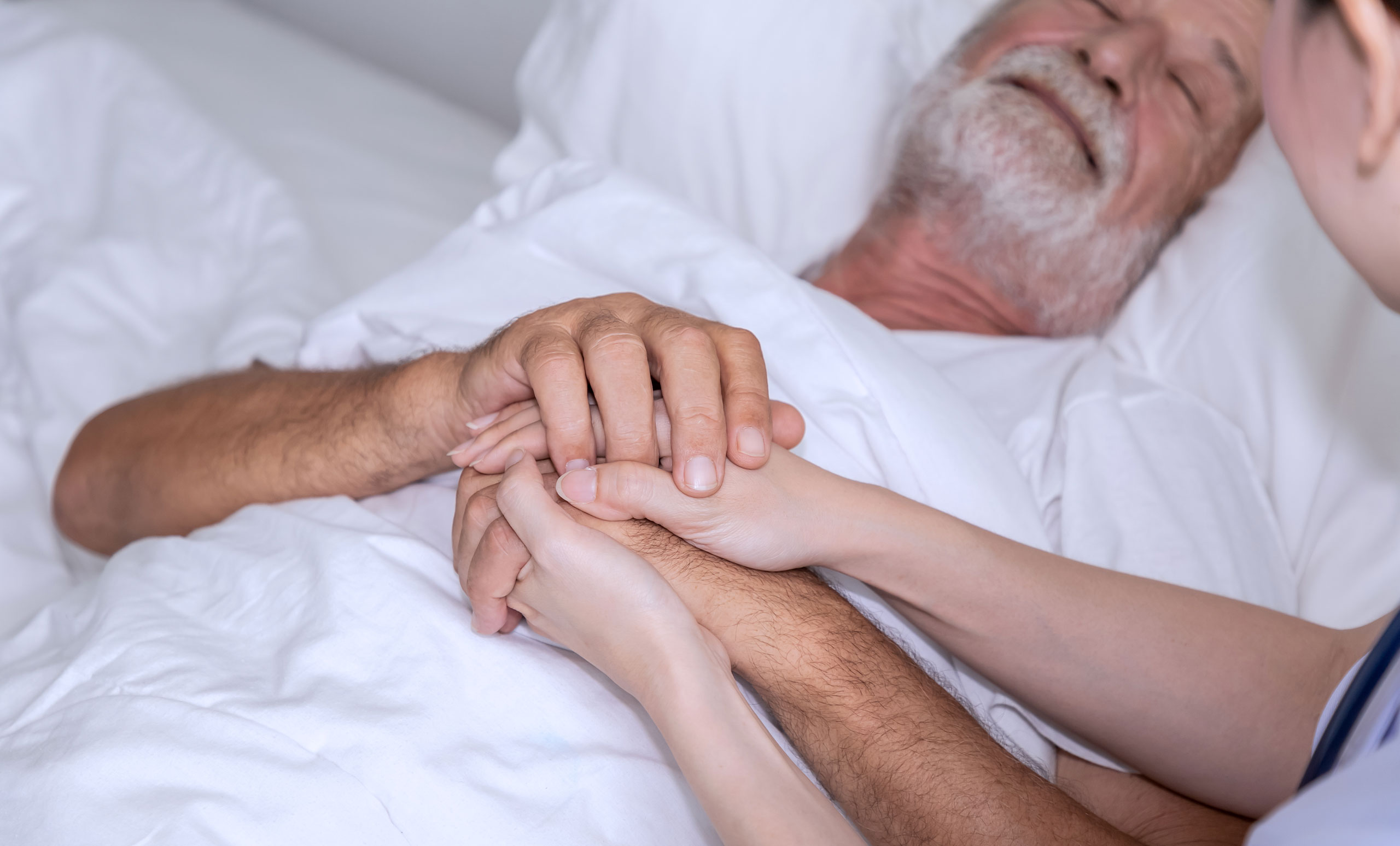 bedside comfort for patient under hospice care