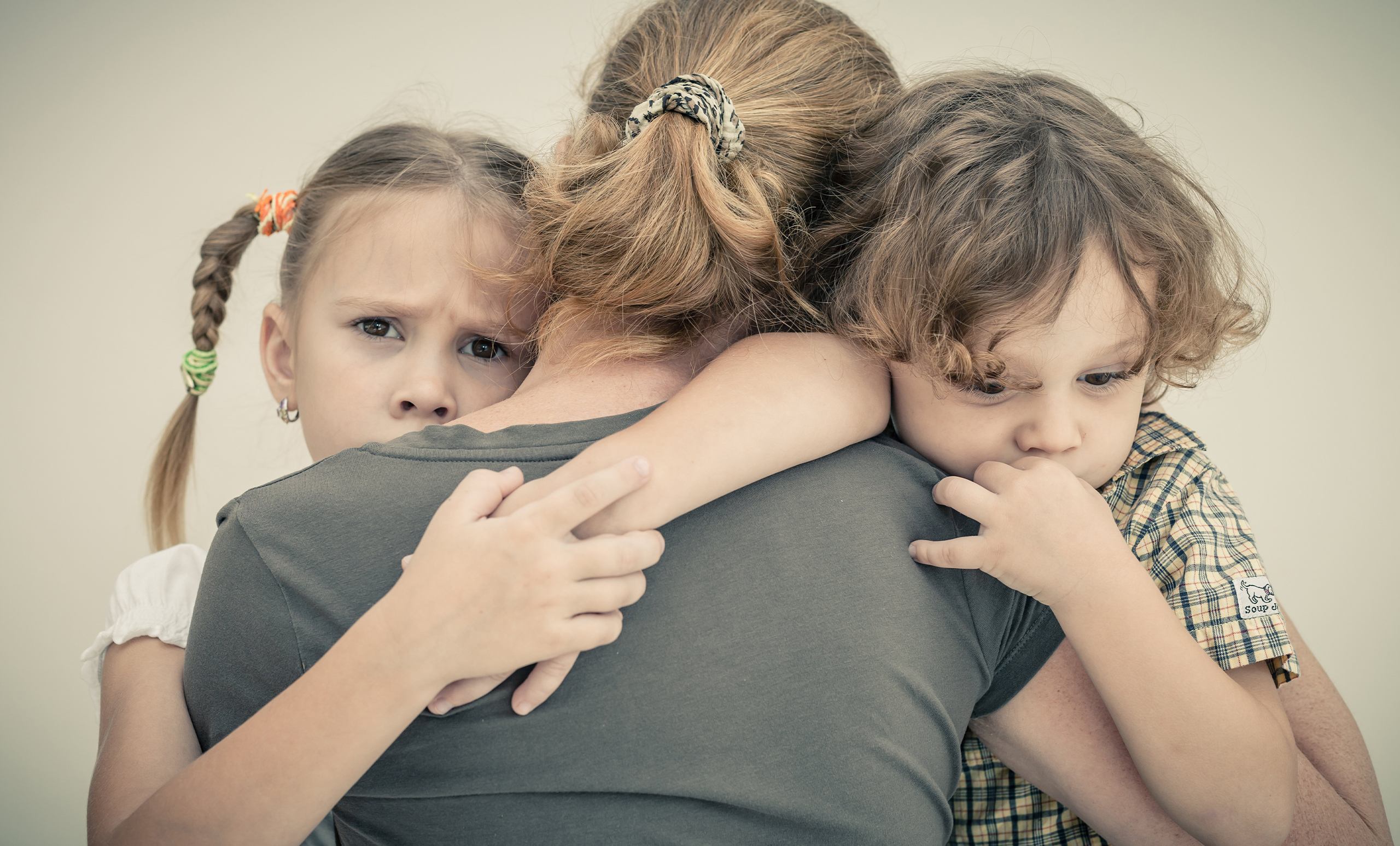 family grieving a loved one